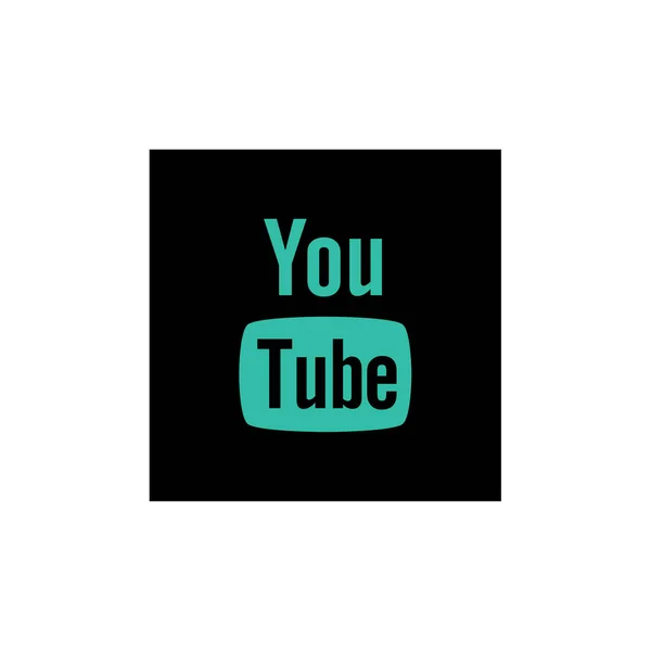 Youtube Einfache Icon Vektor Illustration Video Medienkonzept — Stockvektor