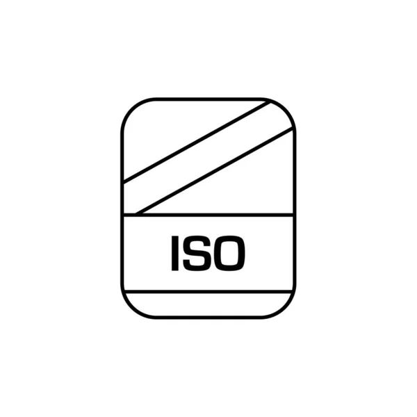 Iso File Icon Vector Illustratie Eenvoudig Ontwerp — Stockvector