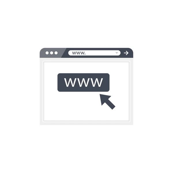 Ikona Šablony Prohlížeče Webu — Stockový vektor