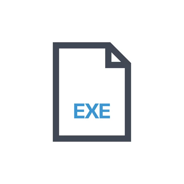 Exeファイルのアイコンベクトル図シンプルなデザイン — ストックベクタ