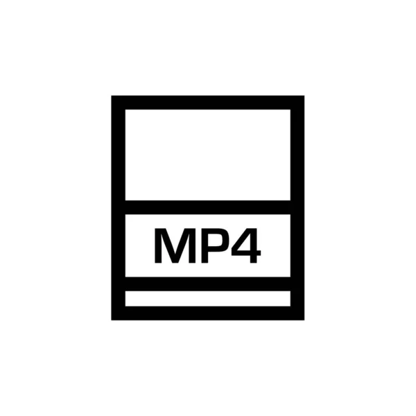 Mp4 Εικονίδιο Αρχείου Διανυσματική Απεικόνιση Απλό Σχέδιο — Διανυσματικό Αρχείο