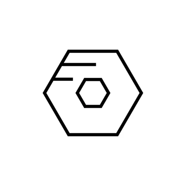 Vektorillustration Des Hexagon Symbols — Stockvektor