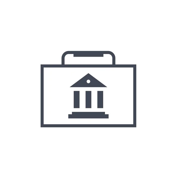 Vector Illustration Modern Bank Icon — Vettoriale Stock