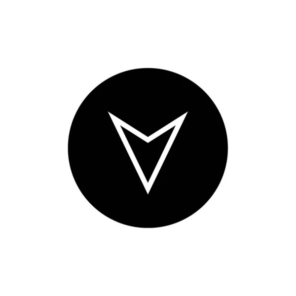 Modelo Logotipo Triângulo Design Vetor Linha Simples —  Vetores de Stock