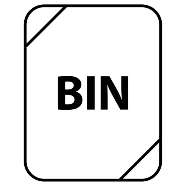 Bin File Icon Vector Illustratie Eenvoudig Ontwerp — Stockvector