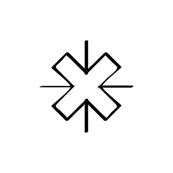Zatrzymać Kreatywne Projektowanie Krzyża Symbol Wektor Ikona Projektowania Stron Internetowych — Wektor stockowy