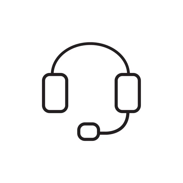 耳机图标向量隔离在白色背景上为您的Web和移动应用程序设计 耳机标识概念 — 图库矢量图片