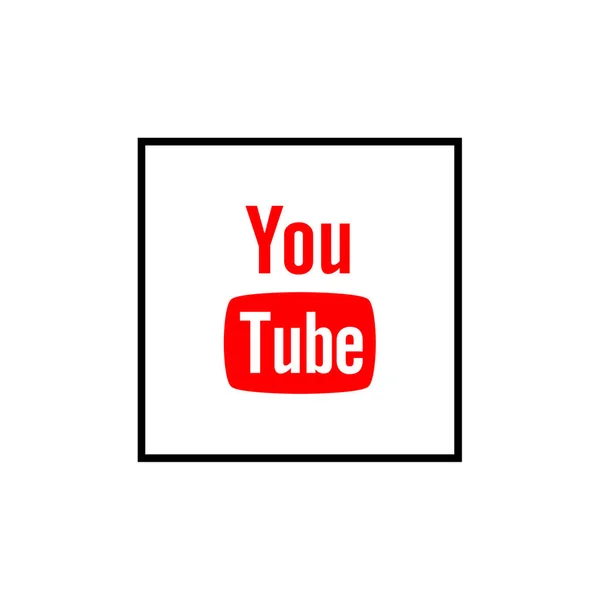 Youtube Illustration Vectorielle Icône Simple Vidéo Concept Multimédia — Image vectorielle