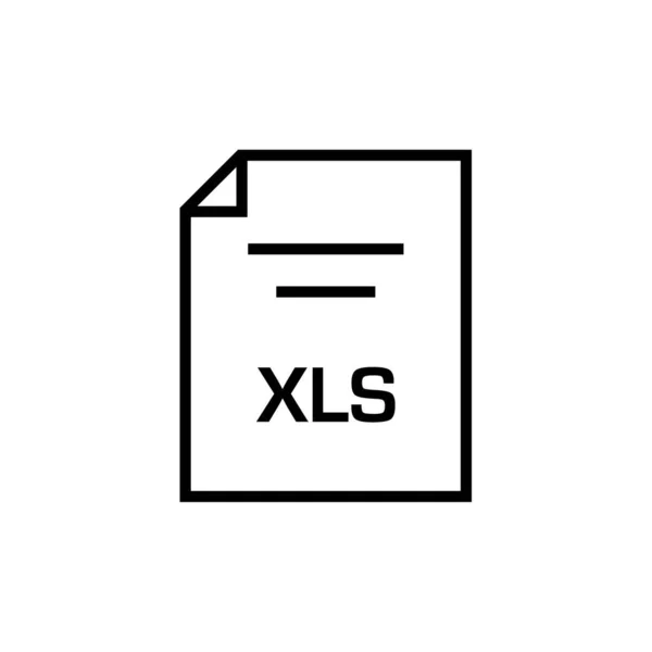 Xls Icono Del Archivo Ilustración Vectorial Diseño Simple — Vector de stock