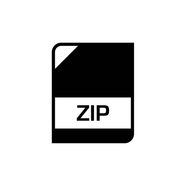 Иконка Zip Файла Векторная Иллюстрация Простой Дизайн — стоковый вектор