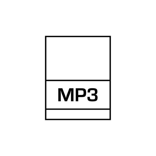 Mp3 Fájl Ikon Vektor Illusztráció Egyszerű Tervezés — Stock Vector