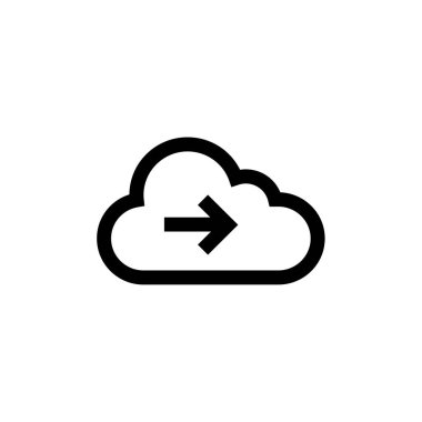 Bulut hesaplama simgesi vektör illüstrasyonu