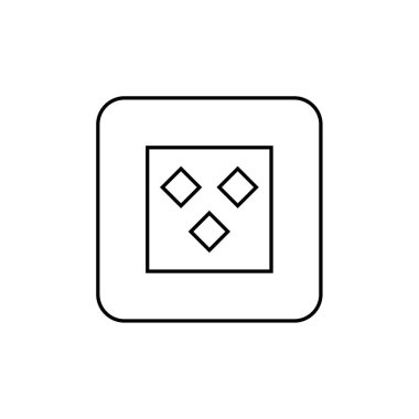 Soyut çokgen geometrik şekil simgesi, vektör illüstrasyonu