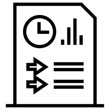 iş raporu simgesi basit illüstrasyon