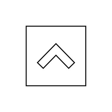 beyaz arkaplanda siyah ok çizgi simgesi 