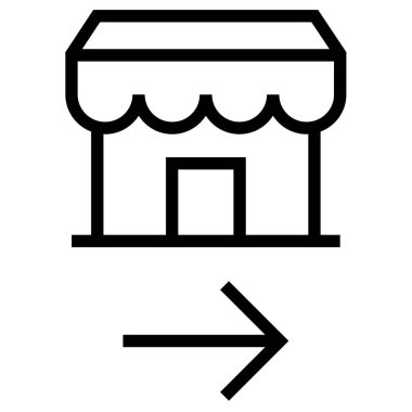 e-ticaret ve alışveriş ikonu konsept vektör çizimi  