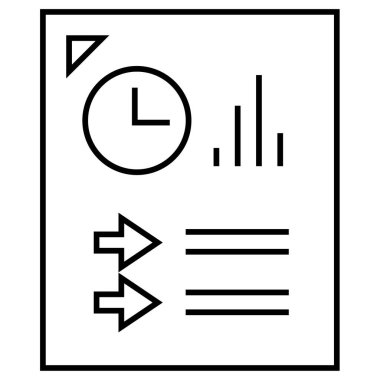 iş raporu simgesi basit illüstrasyon