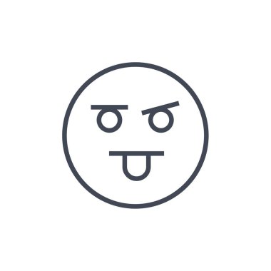 emoji, yüz ifadesi sembolü, simge simgesi, vektör illüstrasyonu