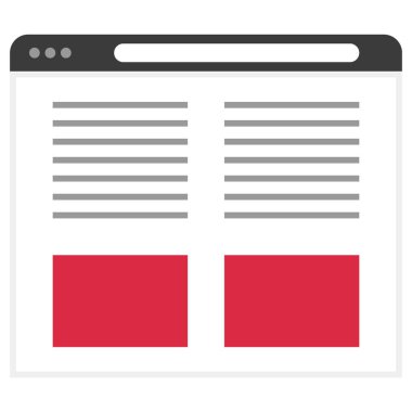 kullanıcı arayüzü tasarımı. Web simgesi basit illüstrasyon 