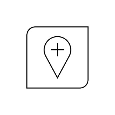 Harita işaretleyici simgesi. konum belirleyici sembol. düz biçim.