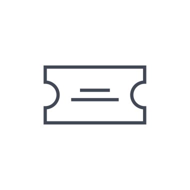 Bir bilet simgesinin vektör illüstrasyonu 