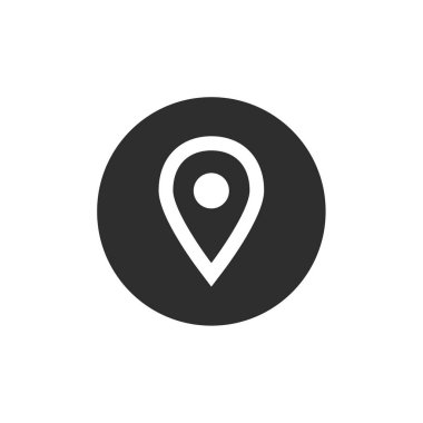 konum simgesi vektörü beyaz arkaplanda izole edildi