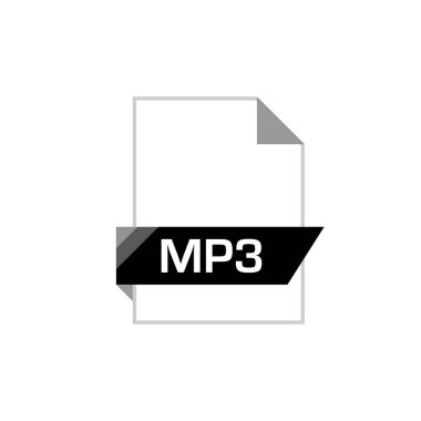 mp3 dosya biçimi vektör illüstrasyonu