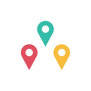 Navigasyon iğne işareti basit simge, vektör illüstrasyonu