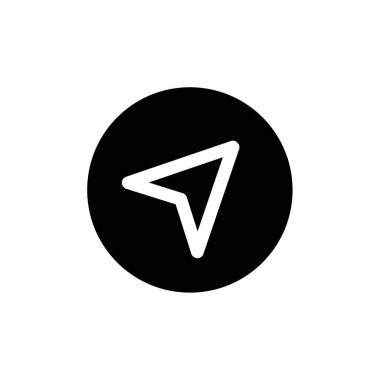 Web ve mobil uygulama tasarımınız için beyaz arkaplanda izole edilmiş ok simgesi vektörü, aşağı logo kavramı