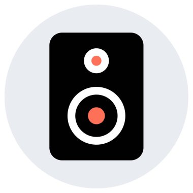 Konuşmacı. Web simgesi basit illüstrasyon