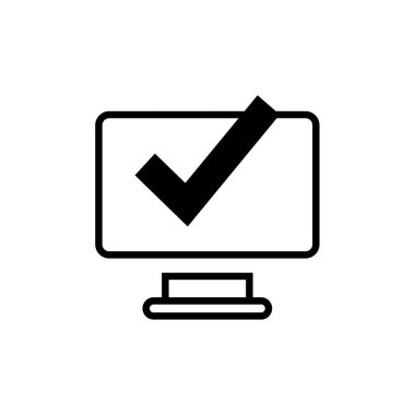 İşaretleme simgesi vektör illüstrasyonunu kontrol et