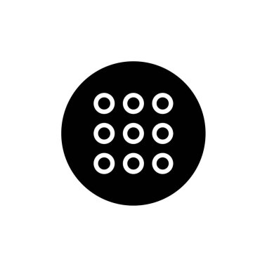 Soyut çokgen geometrik şekil simgesi, vektör illüstrasyonu