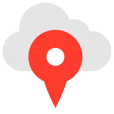 Navigasyon iğne işareti basit simge, vektör illüstrasyonu