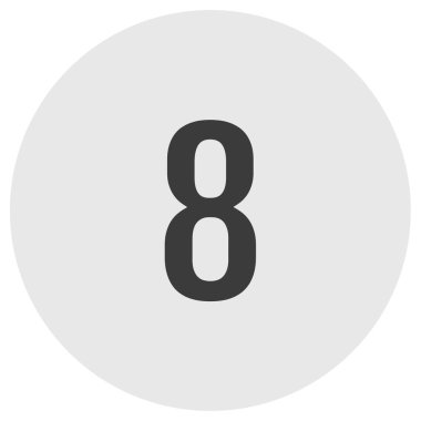 Sekiz numaralı simge vektör illüstrasyonu