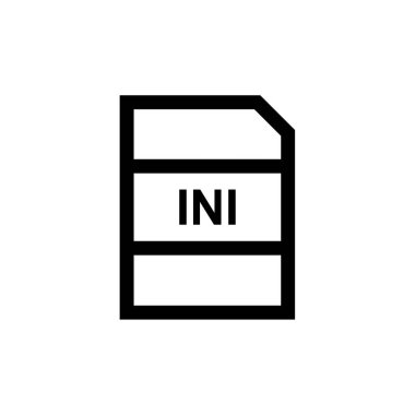 ini dosya simgesi, vektör illüstrasyonu basit tasarım