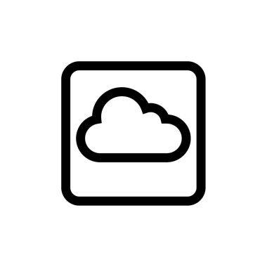 Bulut hesaplama simgesi vektör illüstrasyonu