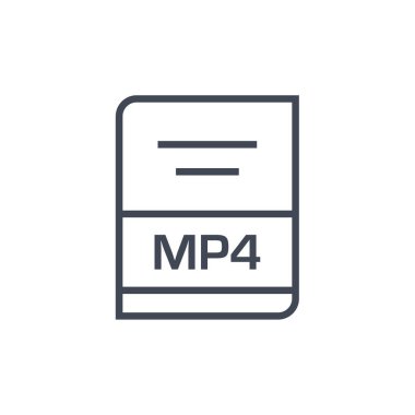 mp4 dosya simgesi, vektör illüstrasyonu basit tasarım