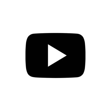 YouTube basit simge vektör illüstrasyonu, video, ortam konsepti  