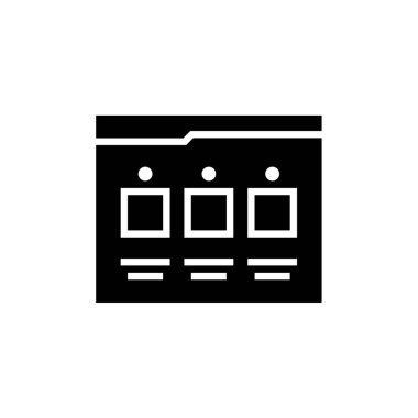 Kablo çerçeve simgesinin vektör illüstrasyonu