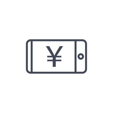 akıllı telefon simgesi basit vektör illüstrasyonu