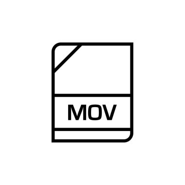 mov dosya simgesi, vektör illüstrasyonu basit tasarım