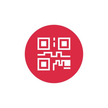 qr kod simgesi logo tasarım ögesi vektörü 