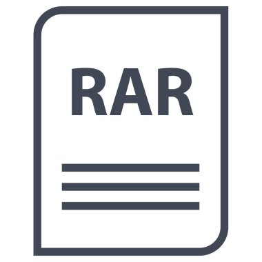 rar dosya simgesi, vektör illüstrasyonu basit tasarım