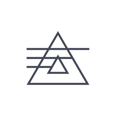 üçgen simgesi, vektör illüstrasyonu basit tasarım