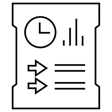 iş raporu simgesi basit illüstrasyon