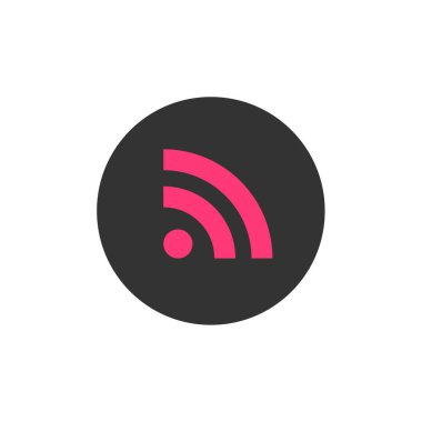  rss sosyal logo simgesi vektör illüstrasyonu