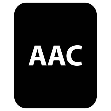 aac dosya simgesi, vektör illüstrasyonu basit tasarım