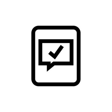 SMS ve Metin Mesajlaşması ikon vektör illüstrasyonu