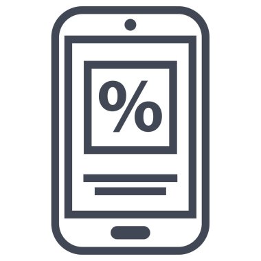 yüzde simge vektör illüstrasyonu