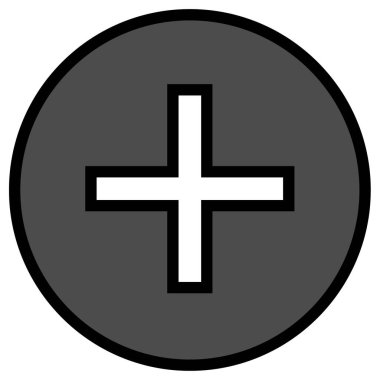 Plus modern simgesinin vektör illüstrasyonu  